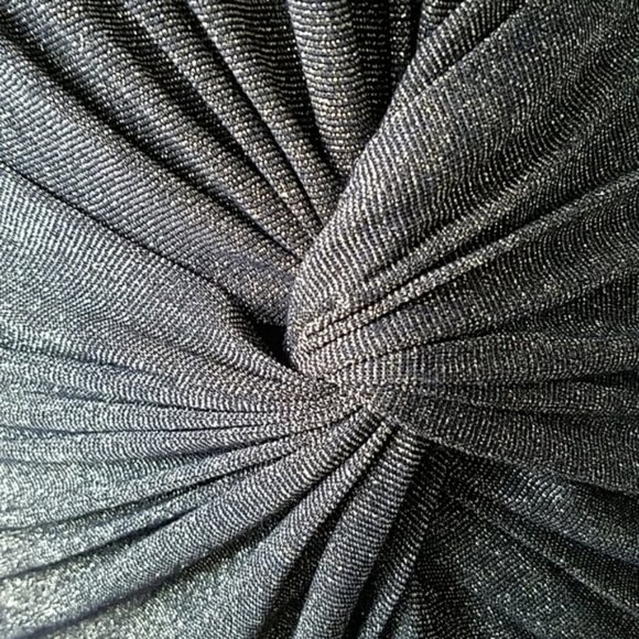 Ted Baker Long Sleeve Metallic Silver Knot Dress - Picture 4 of 10